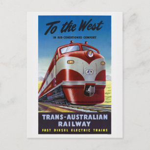 Till Väster Australiens järnvägsresa Vykort