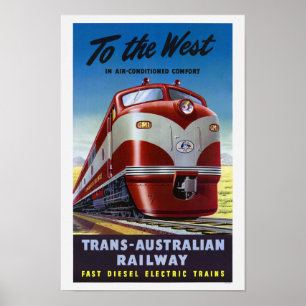 Till Väster Australiens järnvägsresebyrå Poster