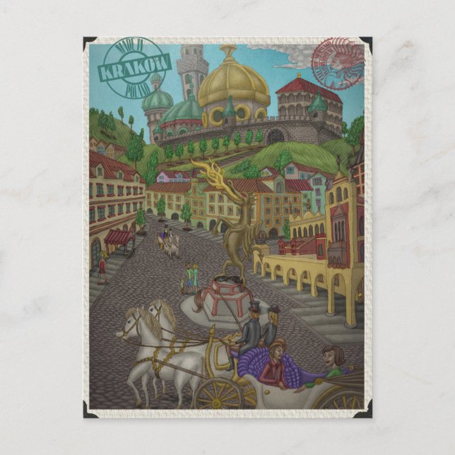 Till Wawel, Krakow av Ordovich Vykort (Framsida)