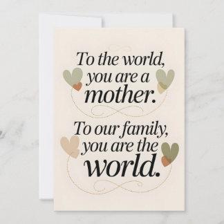 Till World Mor Card - familjeoffert för hörselskad Inbjudningar