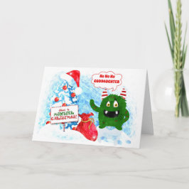 till Young Goddottern Monster jul Helgkort