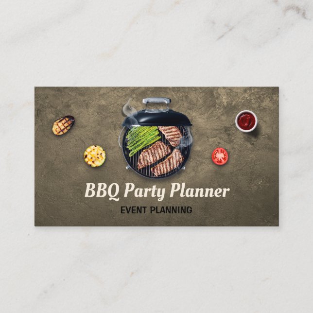 Tillaga BBQ Snabbmat Gold Visitkort (Framsida)