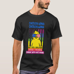 Tillagad kycklingvinge kycklingvinge varmkorv Bolo T Shirt