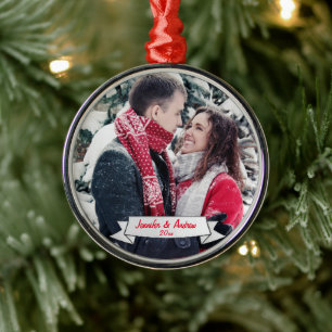 Tillägg-A-fotot - Julprydnad - Premium Round Julgransprydnad Metall