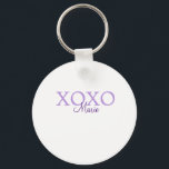 Tillägg av pastellminima för lila av namn från Xox Nyckelring<br><div class="desc">vacker design</div>
