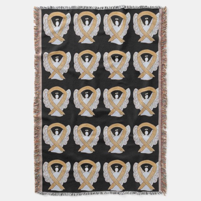 Tillägg Bevattningsbanor för cancermedvetenhet Filt (Framsidan Vertikal)