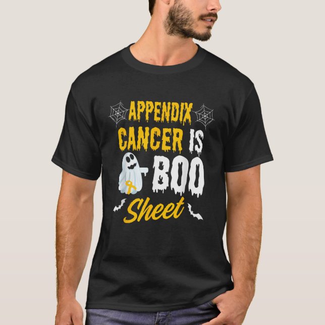 Tillägg Cancer är Boo Lakan Ghost Halloween utgive T Shirt (Framsida)