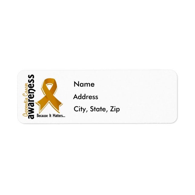 Tillägg Cancermedvetenhet 5 Returadress Etikett (Framsidan)