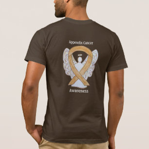Tillägg Cancermedvetenhet Amber Ribbon Angel Shir T-shirt