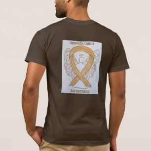 Tillägg Cancermedvetenhet Amber Ribbon Angel Tee