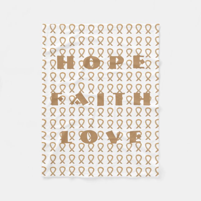 Tillägg Kortslutningsbanderollor för cancermedveta Fleecefilt (Framsidan)