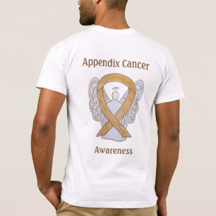 Tillägg Medvetenhet om cancer Amber Ribbon Angel S Tee