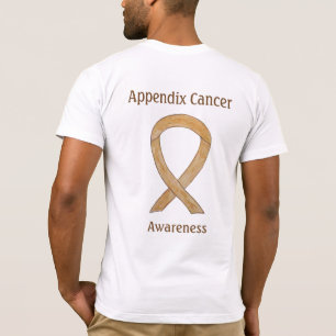 Tillägg Medvetenhet om cancer Amber Ribbon T-Shirt