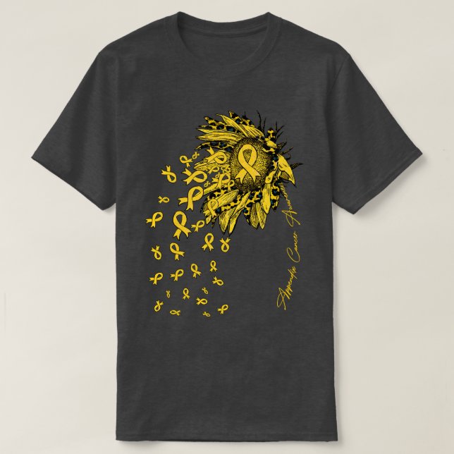 Tillägg Medvetenhet Solrosblommor faller T Shirt (Design framsida)