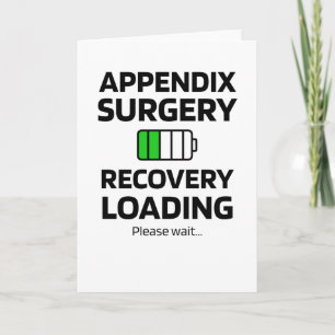 Tillägg Surgery Recovery Borttagning av appendek Kort