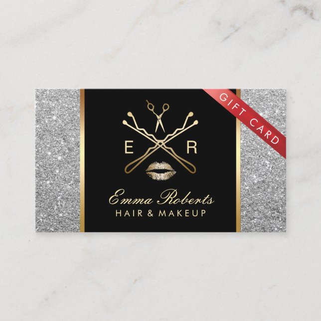 Tilläggscertifikat Silver Glitter Hair Makeup Rabattkort (Framsida)