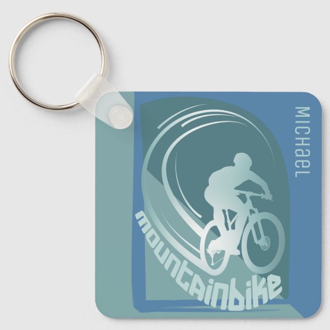 Tilläggsgåva från bergscykel mtb Mountainbiker Nyckelring (Framsida)