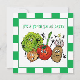 Tilläggsinformation för färsk sallad party anteckningskort