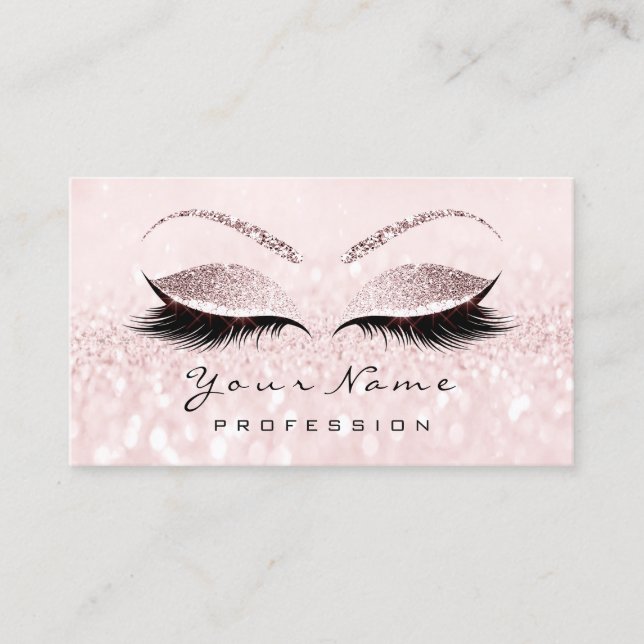 Tilläggskort för Makeup Rosa Lash-tillägg Tidsbeställning Kort (Framsida)