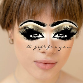 Tilläggsmakeup för handcertifikat Guld White Lash- Inbjudningar