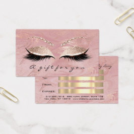 Tilläggsmakeup för tillägg för Lash-Rosa för gift- Visitkort