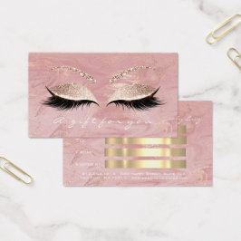 Tilläggsmakeup för tillägg för Lash-Rosa för gift- Visitkort