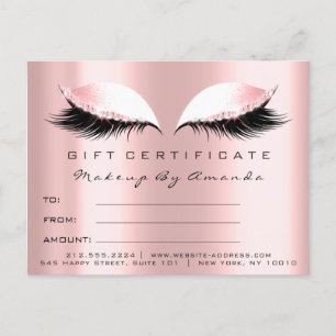 Tilläggsmakeup-konstnär för presenterat certifikat vykort