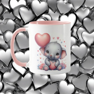Tilläggsmeddelande för Cute-elefant Mugg