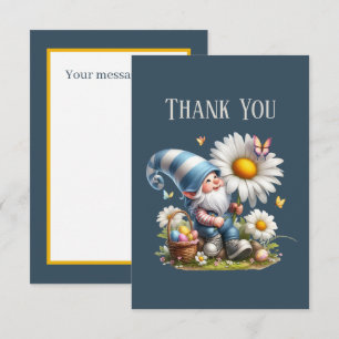 Tilläggsmeddelande för Cute Gnome Tack Kort