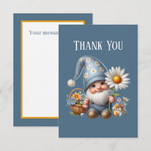 Tilläggsmeddelande för Cute Gnome Tack Kort