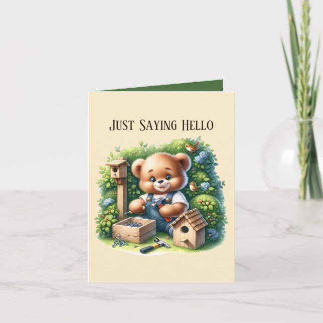 Tilläggsmeddelande för Cute hej Kort (Framsida)
