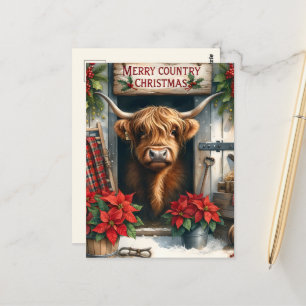 Tilläggsmeddelande för Festive Highland ko Vykort