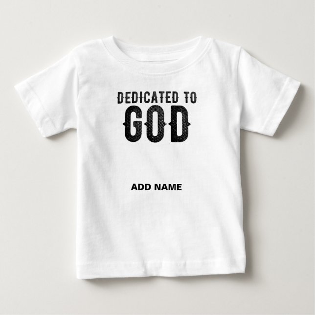 TILLÄGNAD GUD ANPASSNINGSBAR COOL SVART TEXT T SHIRT (Framsida)