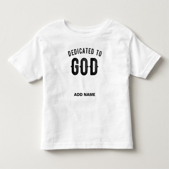 TILLÄGNAD GUD COOL ANPASSNINGSBAR SVART TEXT T SHIRT (Framsida)