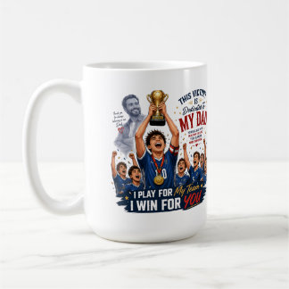 Tillägnad Min Pappa Fotboll Seger Gåva Kaffemugg