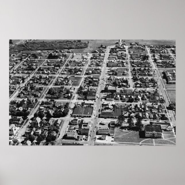 Tillamook, Oregon Aerial View-foto Poster (Framsidan)