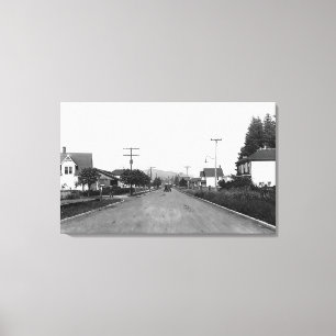 Tillamook Oregon bostads- gataplats Canvastryck
