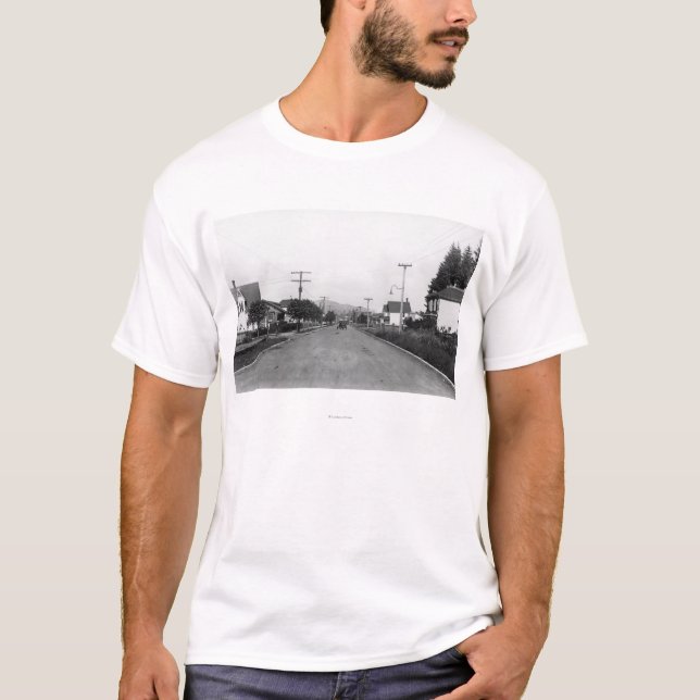 Tillamook Oregon bostads- gataplats T-shirt (Framsida)