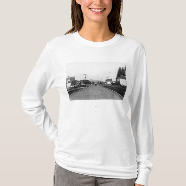 Tillamook Oregon bostads- gataplats Tee Shirt (Framsida)
