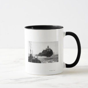 Tillamook Oregon fyr från frakten Photograp Mugg