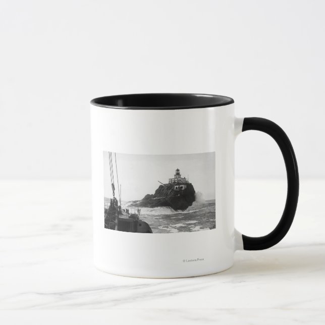 Tillamook, Oregon Lighthouse från Frakt Photograf Mugg (Höger)