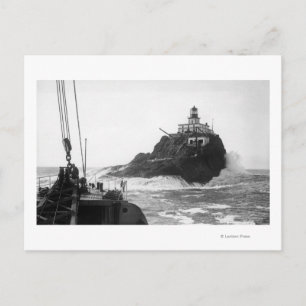 Tillamook, Oregon Lighthouse från Frakt Photograf Vykort