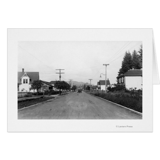 Tillamook, Oregon Residential Street Scene Hälsningskort (Framsidan Horizontal)