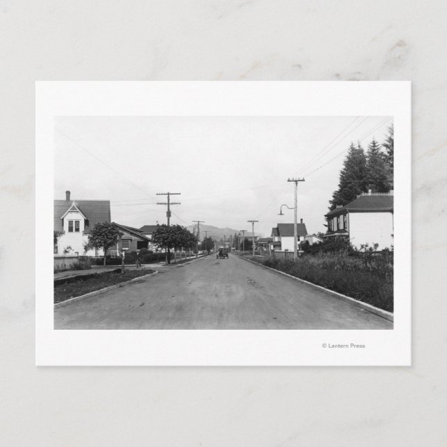 Tillamook, Oregon Residential Street Scene Vykort (Framsida)