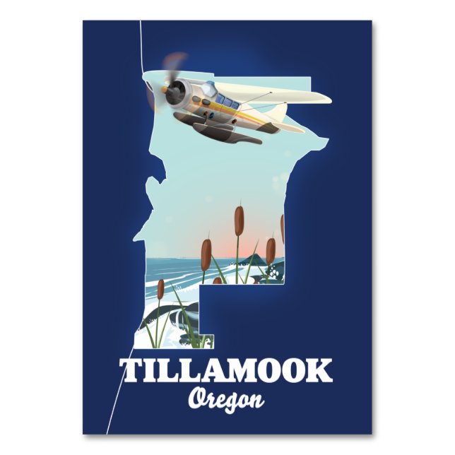 Tillamook Oregon Reskarta Bordsnummer (Framsidan)
