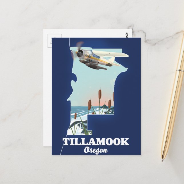Tillamook Oregon reskarta Vykort (Fram/Back In Situ)