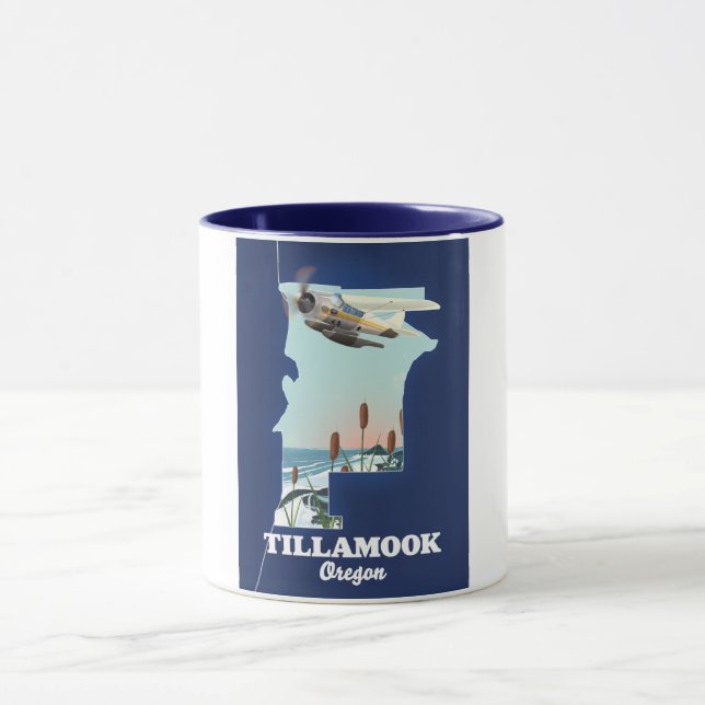 Tillamook Oregon Travel karta Mugg (Center)