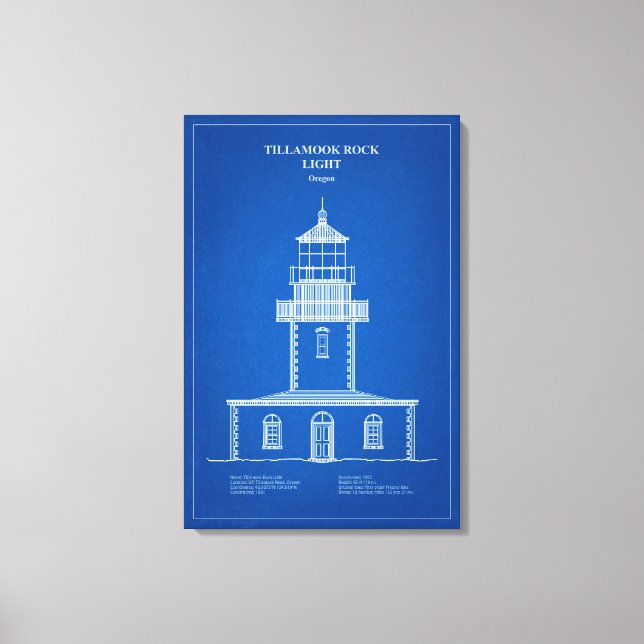 Tillamook Rock Lighthouse - Oregon – AD Canvastryck (Framsida)