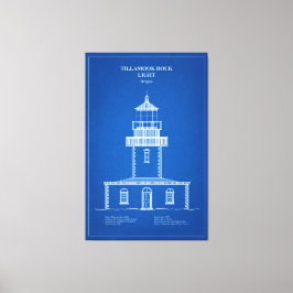 Tillamook Sten fyr - Oregon - AD Canvastryck