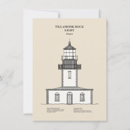 Tillamook Sten Lighthouse - Oregon - SBD Anteckningskort